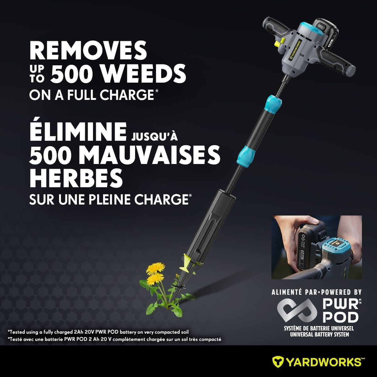 20V Cordless Lawn Weeder, with PWR POD 2.0Ah Battery and Charger X8R6 - product image 6