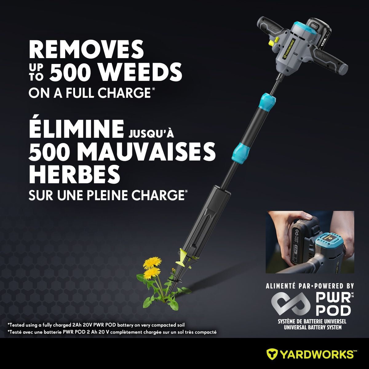 20V Cordless Lawn Weeder, with PWR POD 2.0Ah Battery and Charger X8R6 - product image 8
