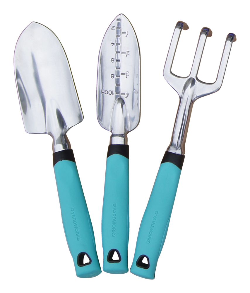 Aluminium Garden Tool Set with Rubber Handles, Assorted Colours, 3-pc T1C6 - product image 4