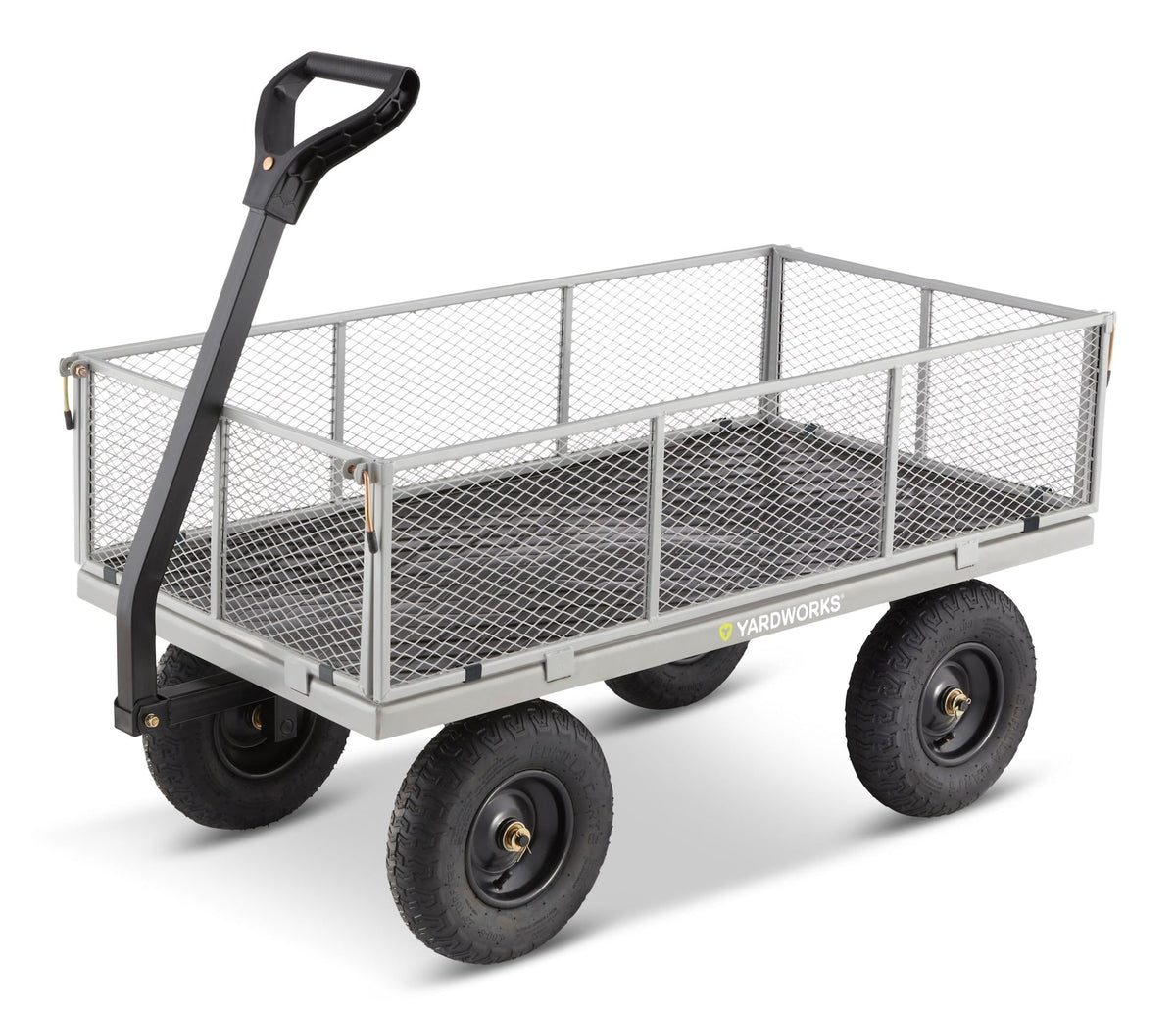 Steel Tray 4-Wheel Mesh Garden/Yard Cart with Removable Sides, 1200-lb B8E4 - product image 1
